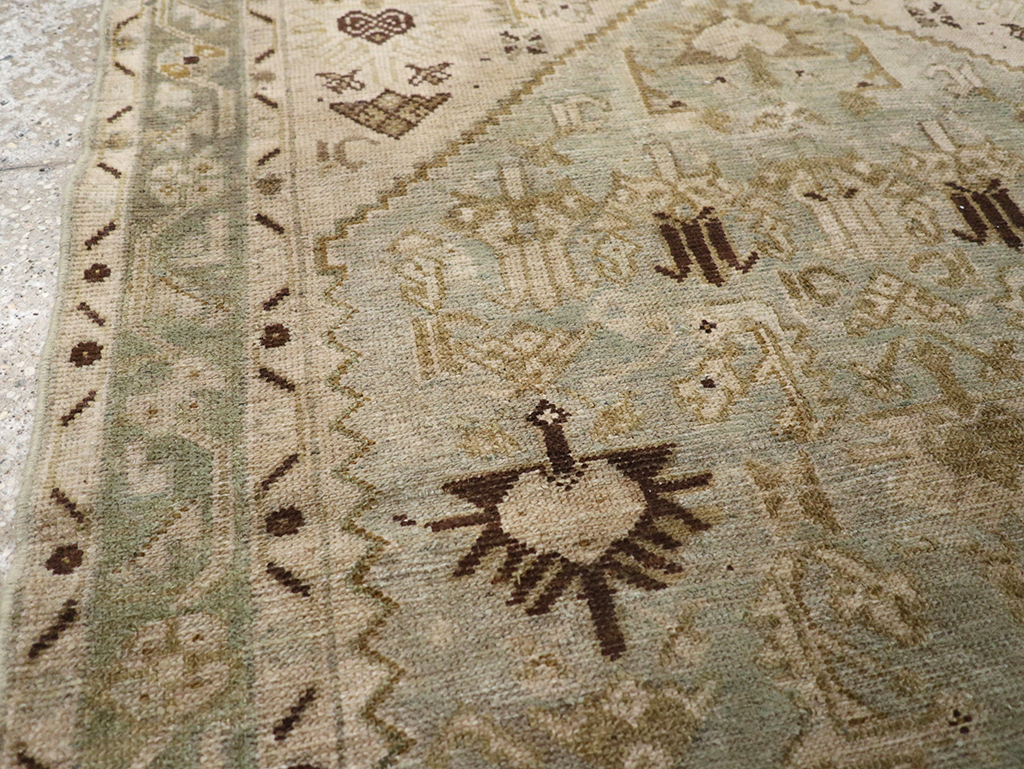 Vintage Persian Malayer Throw Rug, No.32832 - Staging