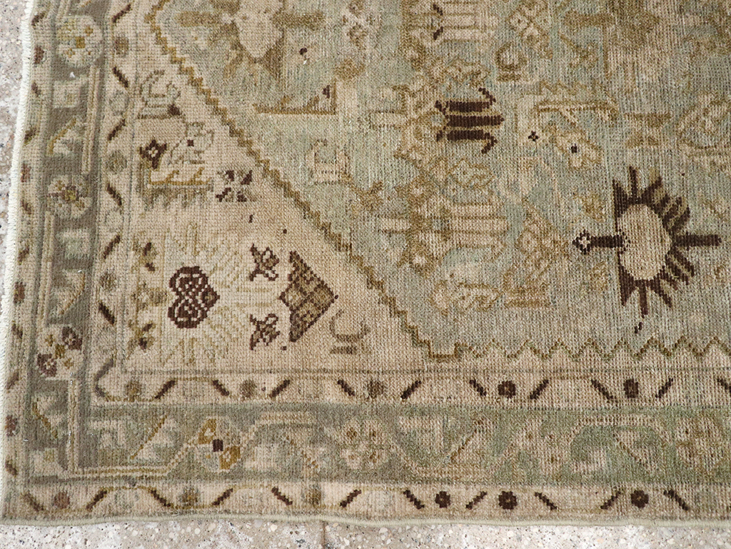 Vintage Persian Malayer Throw Rug, No.32832 - Staging