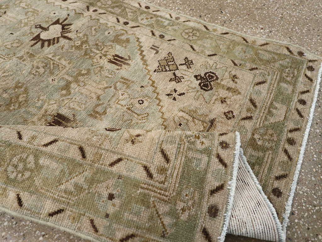Vintage Persian Malayer Throw Rug, No.32832 - Staging