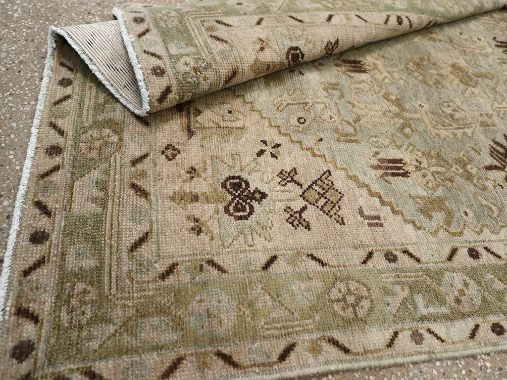 Vintage Persian Malayer Throw Rug, No.32832 - Staging