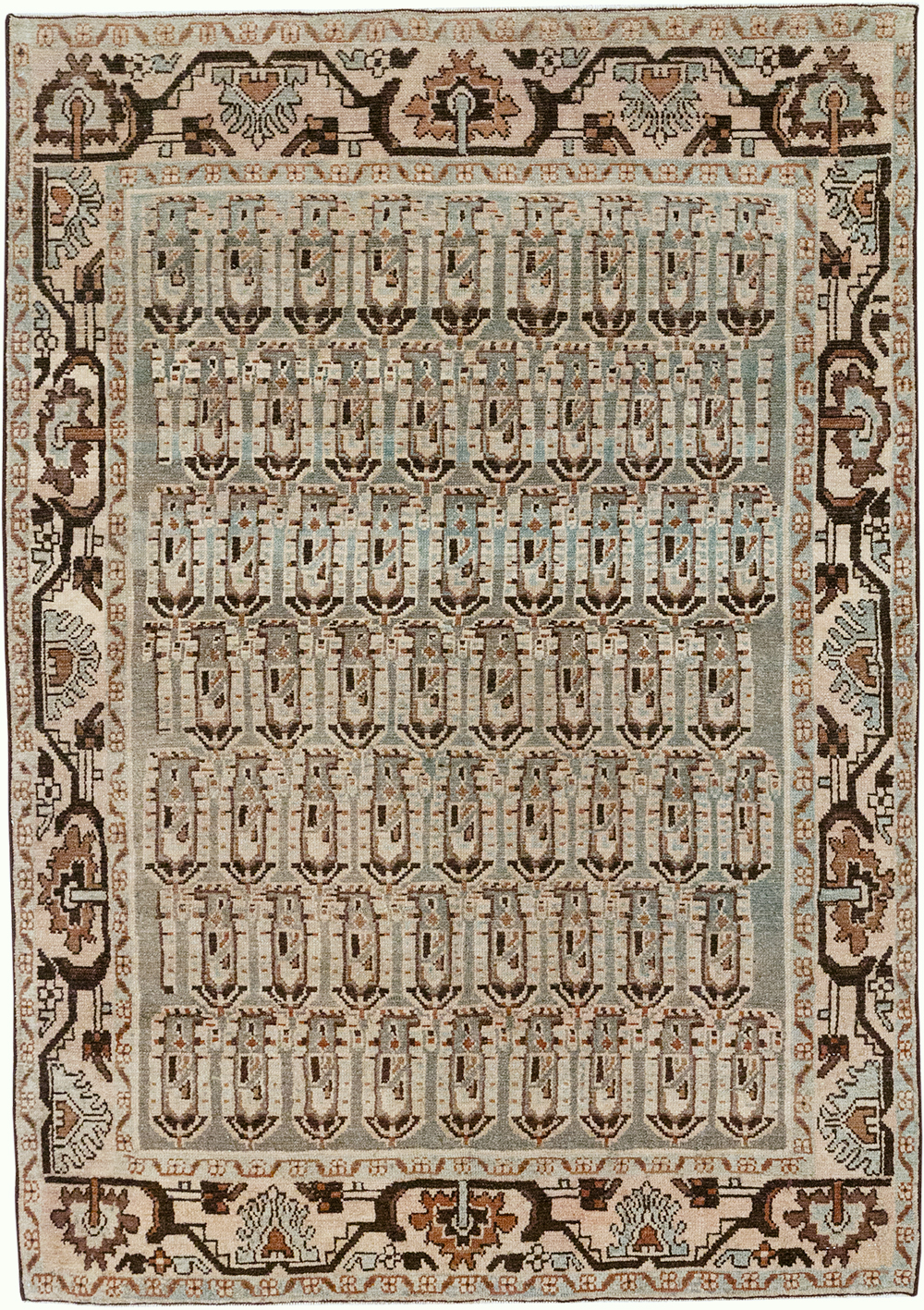 Vintage Persian Malayer Accent Rug, No.32833 - Staging