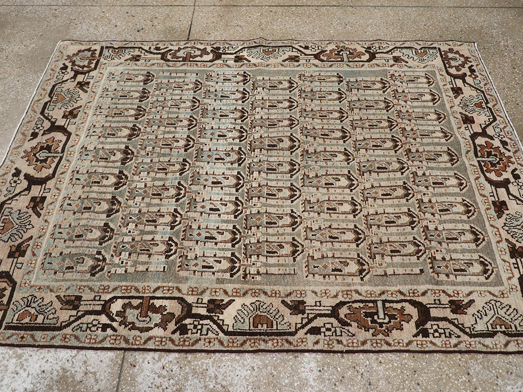 Vintage Persian Malayer Accent Rug, No.32833 - Staging