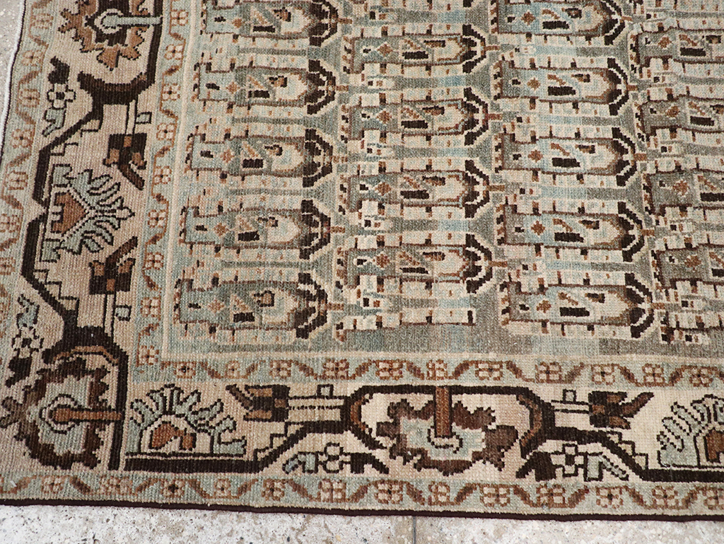 Vintage Persian Malayer Accent Rug, No.32833 - Staging