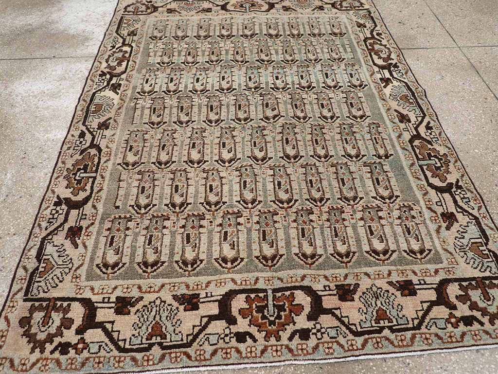 Vintage Persian Malayer Accent Rug, No.32833 - Staging