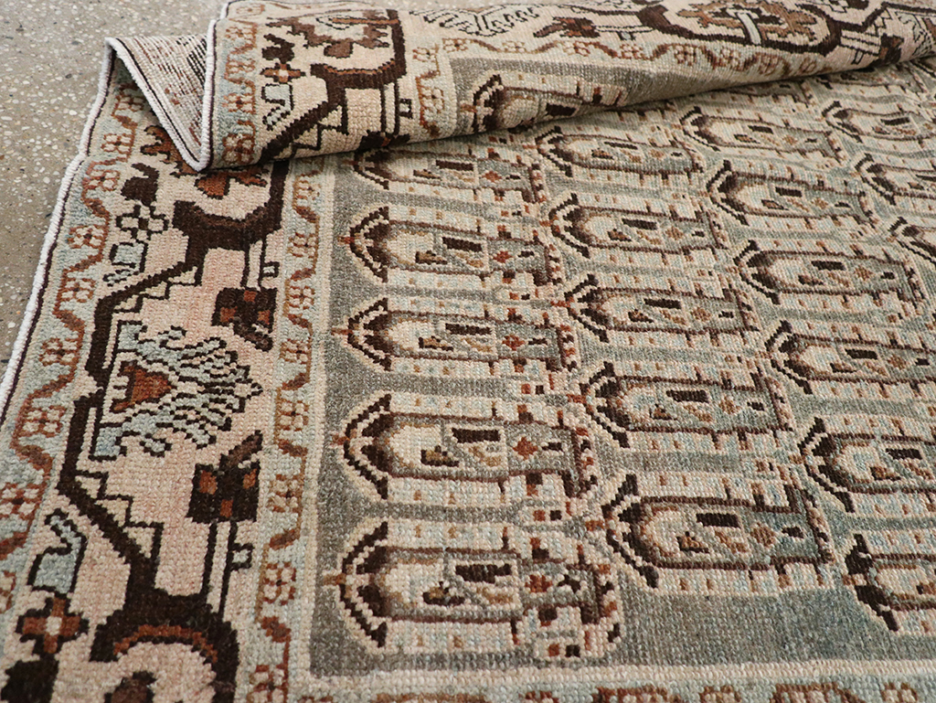 Vintage Persian Malayer Accent Rug, No.32833 - Staging