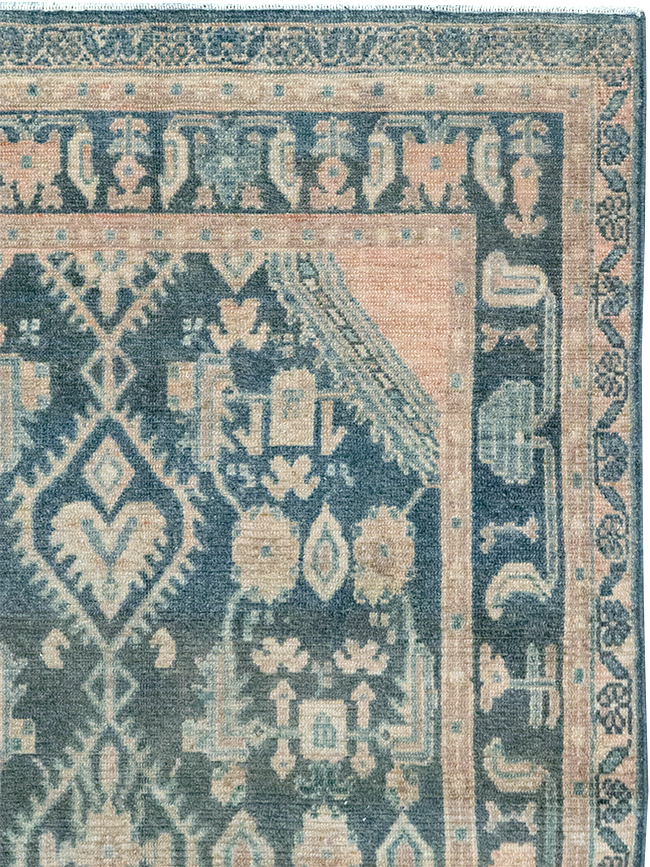 Vintage Persian Malayer Throw Rug, No.32835 - Staging