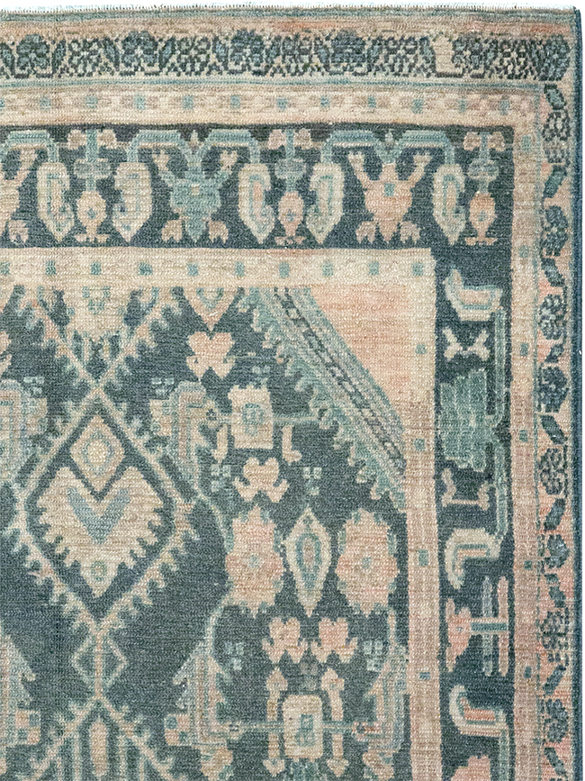 Vintage Persian Malayer Throw Rug, No.32835 - Staging