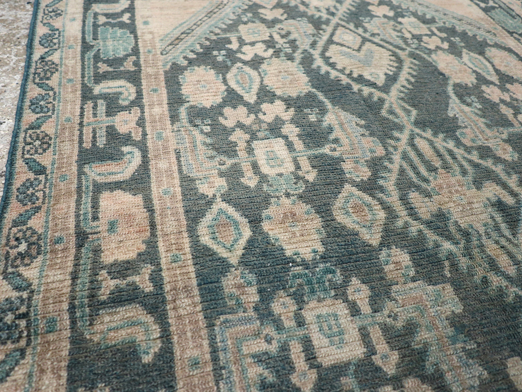 Vintage Persian Malayer Throw Rug, No.32835 - Staging