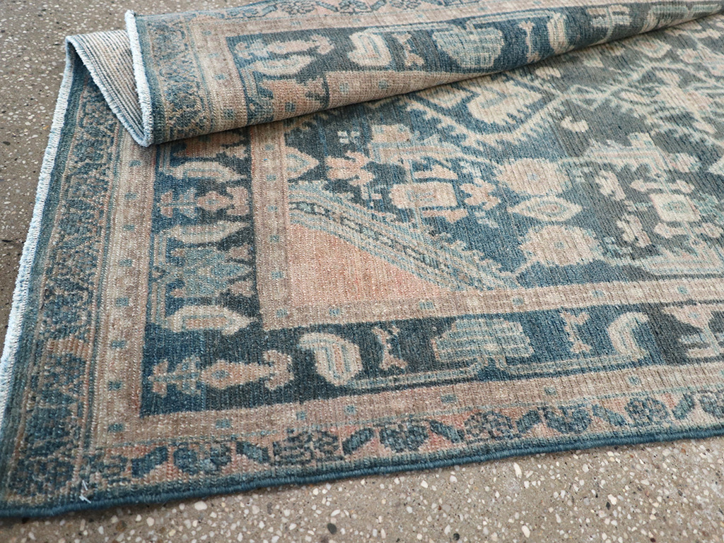 Vintage Persian Malayer Throw Rug, No.32835 - Staging