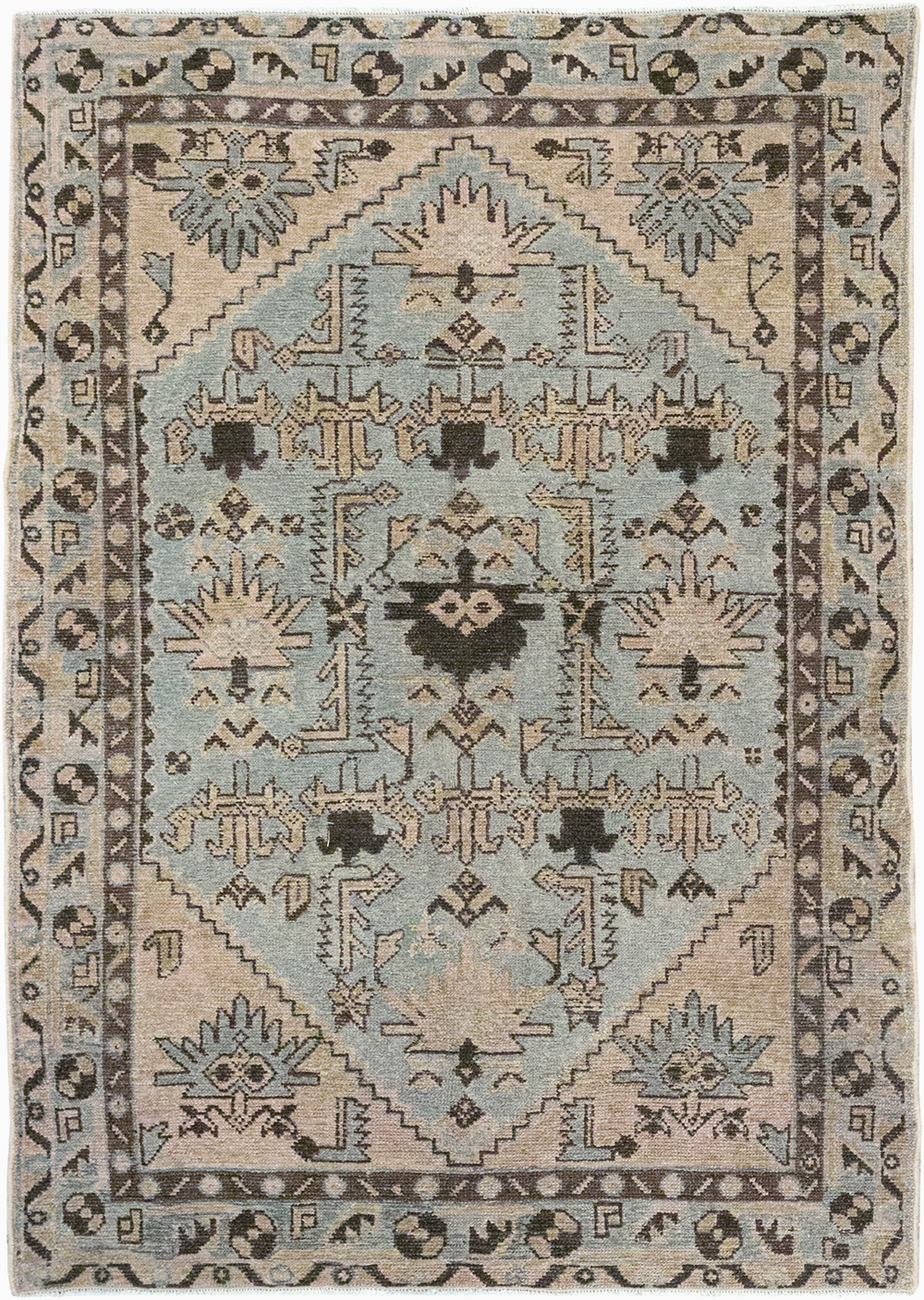 Vintage Persian Malayer Throw Rug, No.32836 - Staging