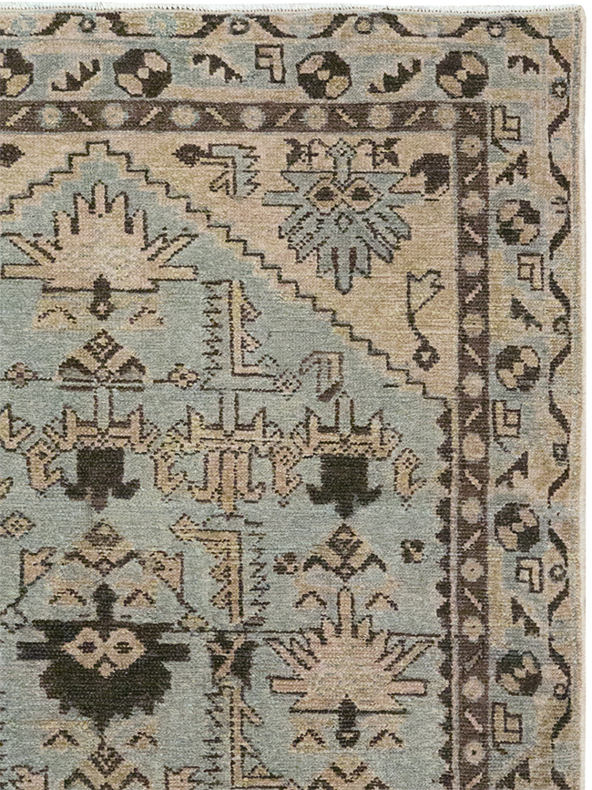 Vintage Persian Malayer Throw Rug, No.32836 - Staging