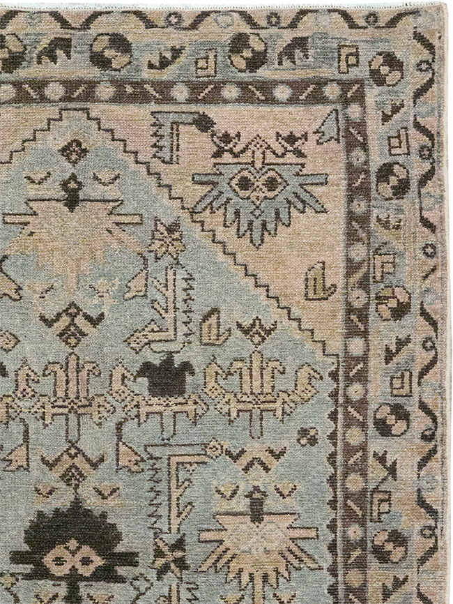 Vintage Persian Malayer Throw Rug, No.32836 - Staging