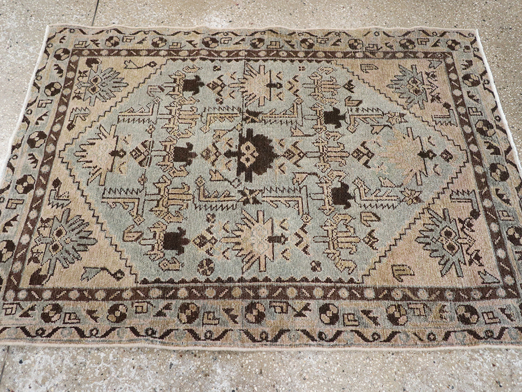 Vintage Persian Malayer Throw Rug, No.32836 - Staging