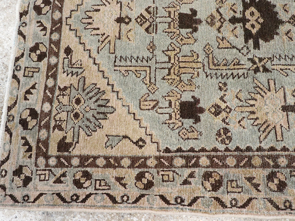 Vintage Persian Malayer Throw Rug, No.32836 - Staging