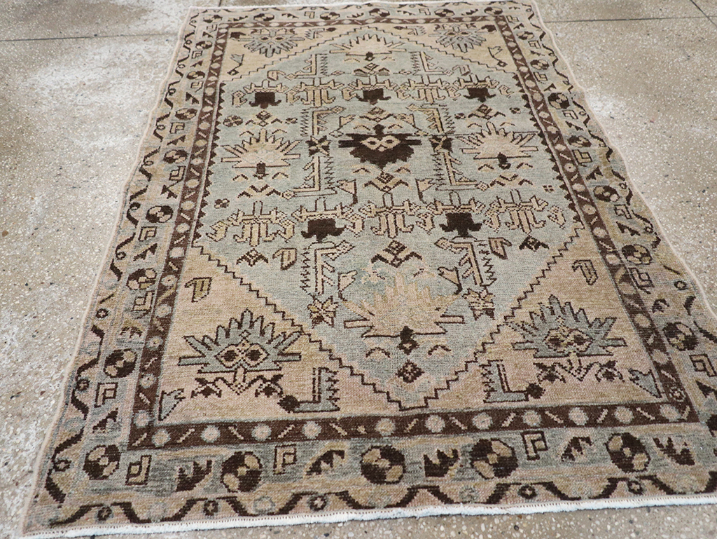 Vintage Persian Malayer Throw Rug, No.32836 - Staging