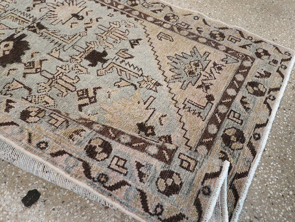 Vintage Persian Malayer Throw Rug, No.32836 - Staging