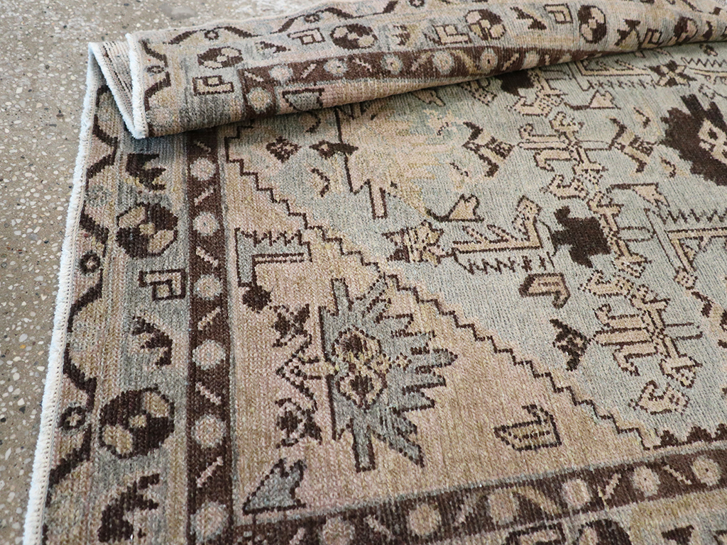 Vintage Persian Malayer Throw Rug, No.32836 - Staging