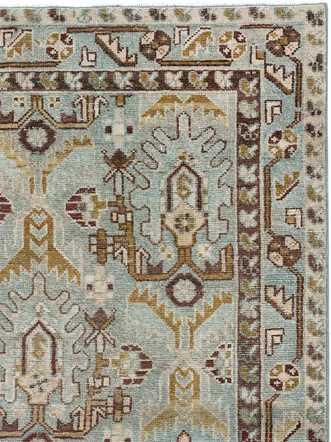 Vintage Persian Malayer Throw Rug, No.32837 - Staging