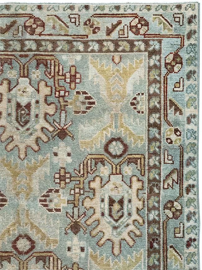 Vintage Persian Malayer Throw Rug, No.32837 - Staging