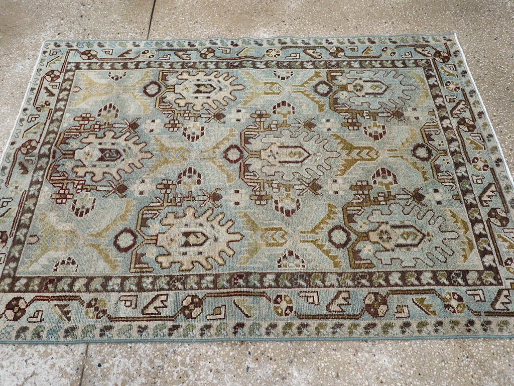 Vintage Persian Malayer Throw Rug, No.32837 - Staging