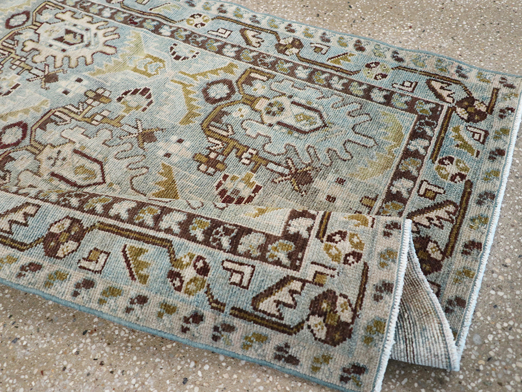 Vintage Persian Malayer Throw Rug, No.32837 - Staging