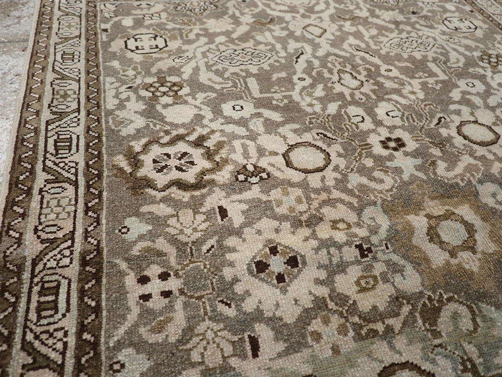 Vintage Persian Malayer Throw Rug, No.32838 - Staging