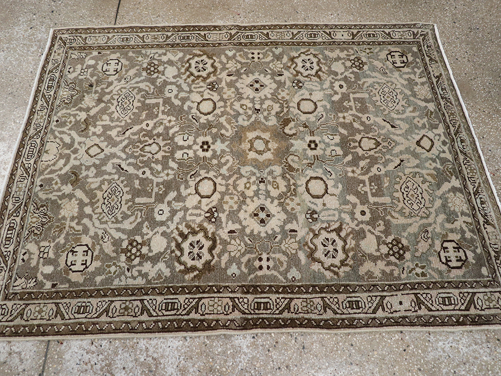 Vintage Persian Malayer Throw Rug, No.32838 - Staging