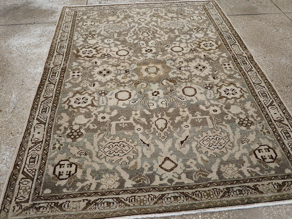 Vintage Persian Malayer Throw Rug, No.32838 - Staging