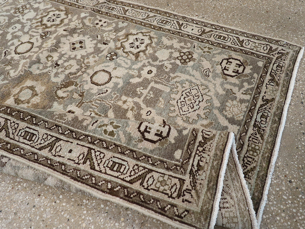 Vintage Persian Malayer Throw Rug, No.32838 - Staging