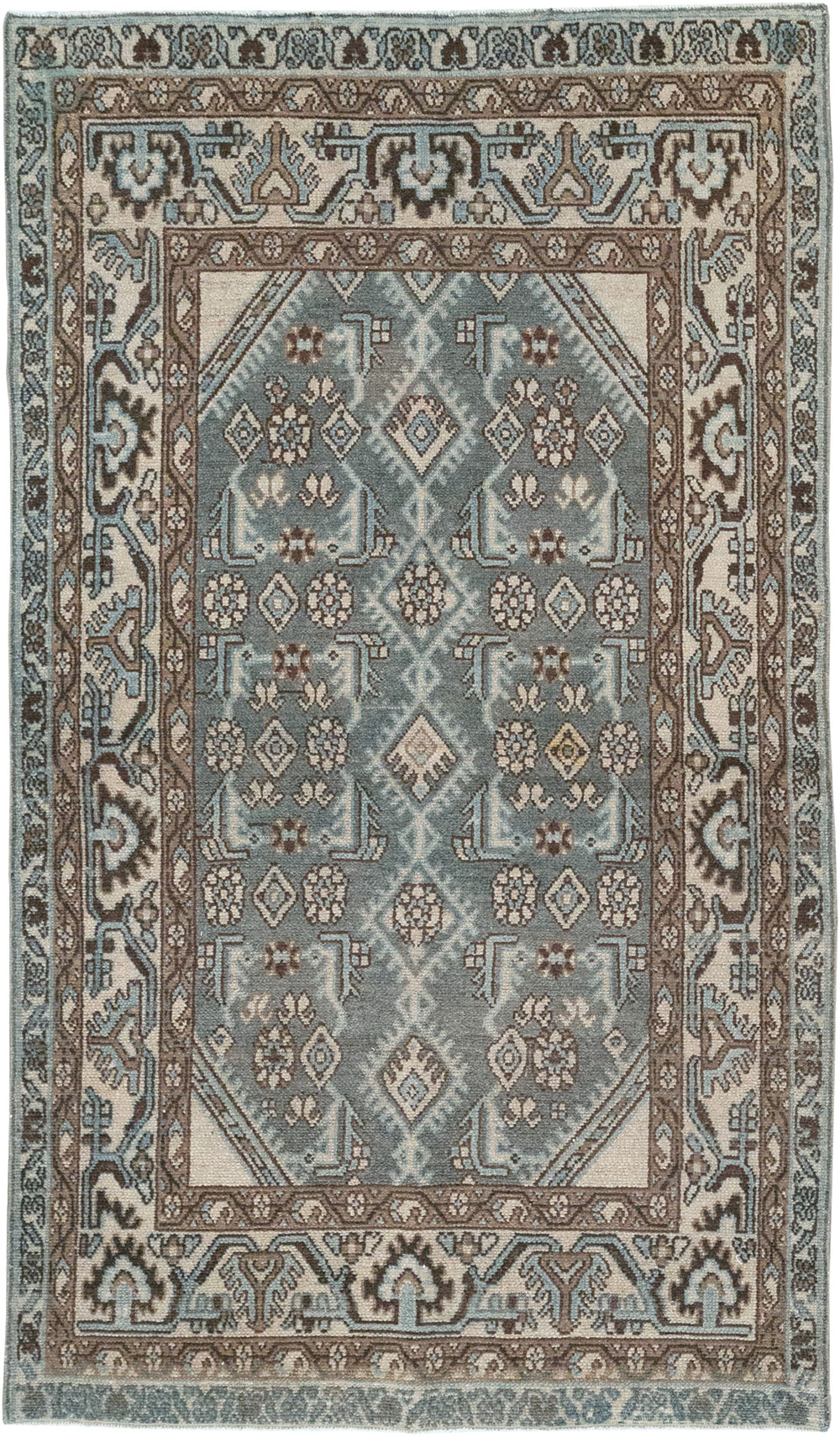 Vintage Persian Malayer Throw Rug, No.32839 - Staging