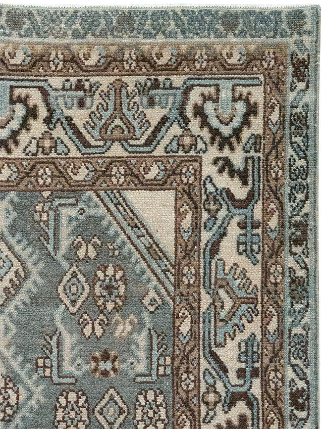 Vintage Persian Malayer Throw Rug, No.32839 - Staging