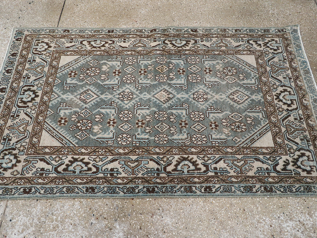 Vintage Persian Malayer Throw Rug, No.32839 - Staging