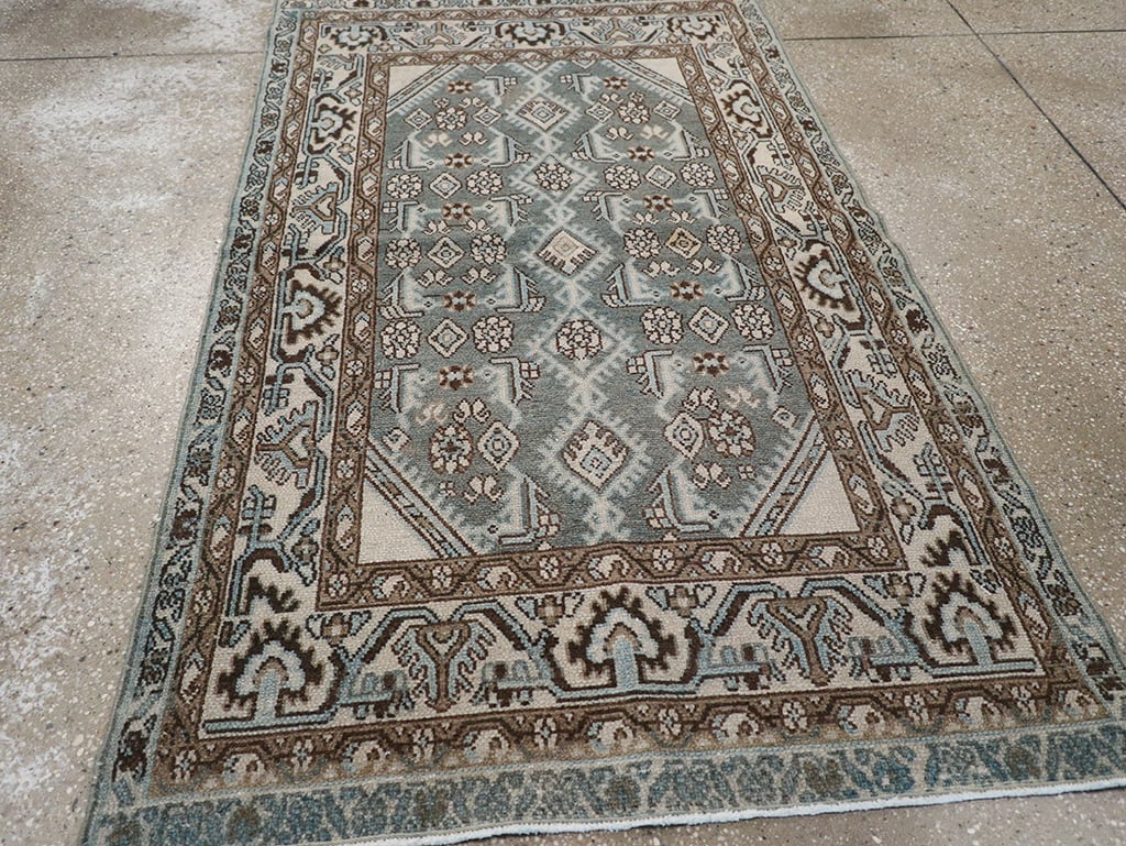 Vintage Persian Malayer Throw Rug, No.32839 - Staging