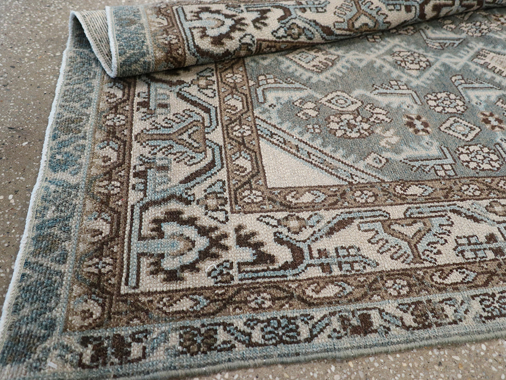 Vintage Persian Malayer Throw Rug, No.32839 - Staging