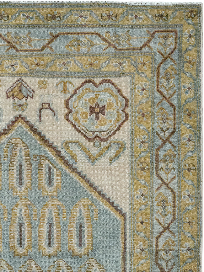 Vintage Persian Malayer Throw Rug, No.32840 - Staging