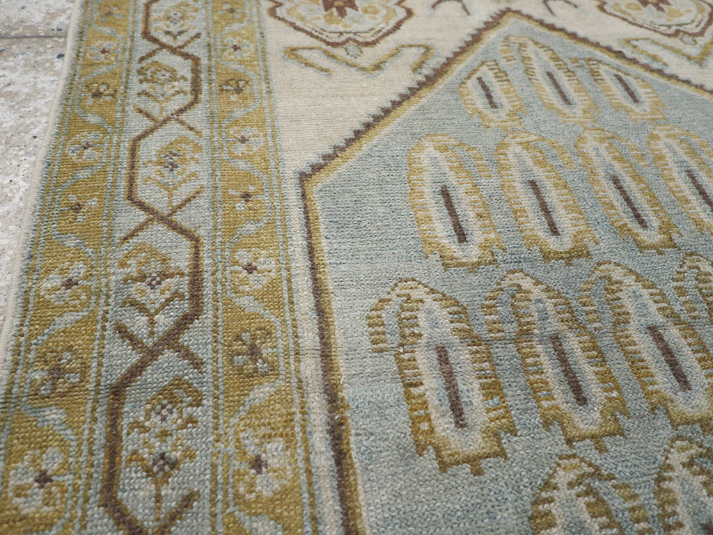 Vintage Persian Malayer Throw Rug, No.32840 - Staging