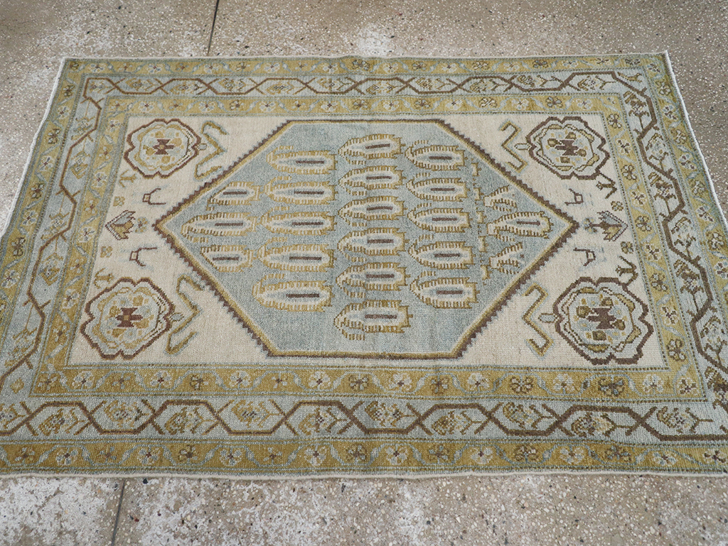 Vintage Persian Malayer Throw Rug, No.32840 - Staging
