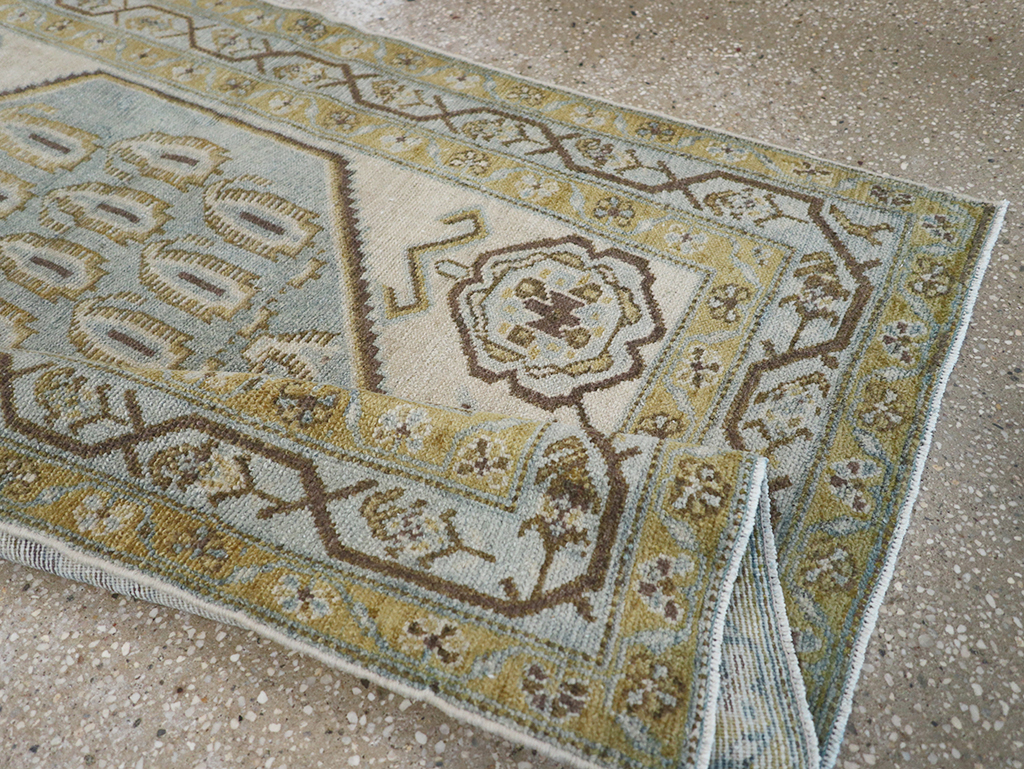 Vintage Persian Malayer Throw Rug, No.32840 - Staging