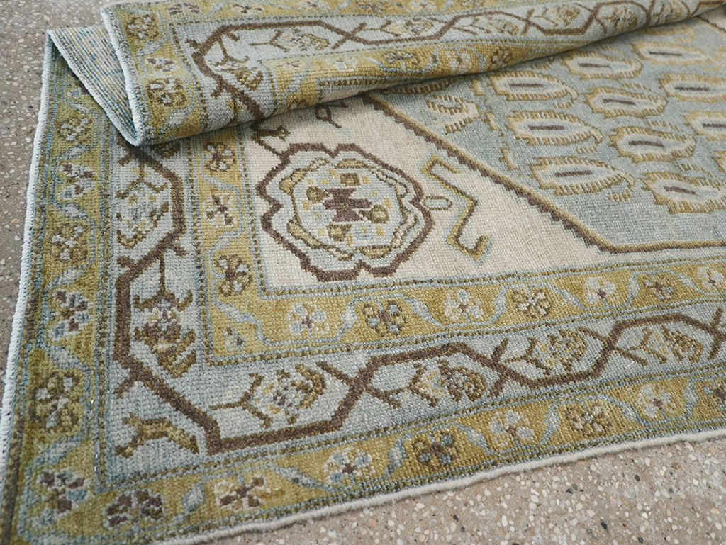 Vintage Persian Malayer Throw Rug, No.32840 - Staging