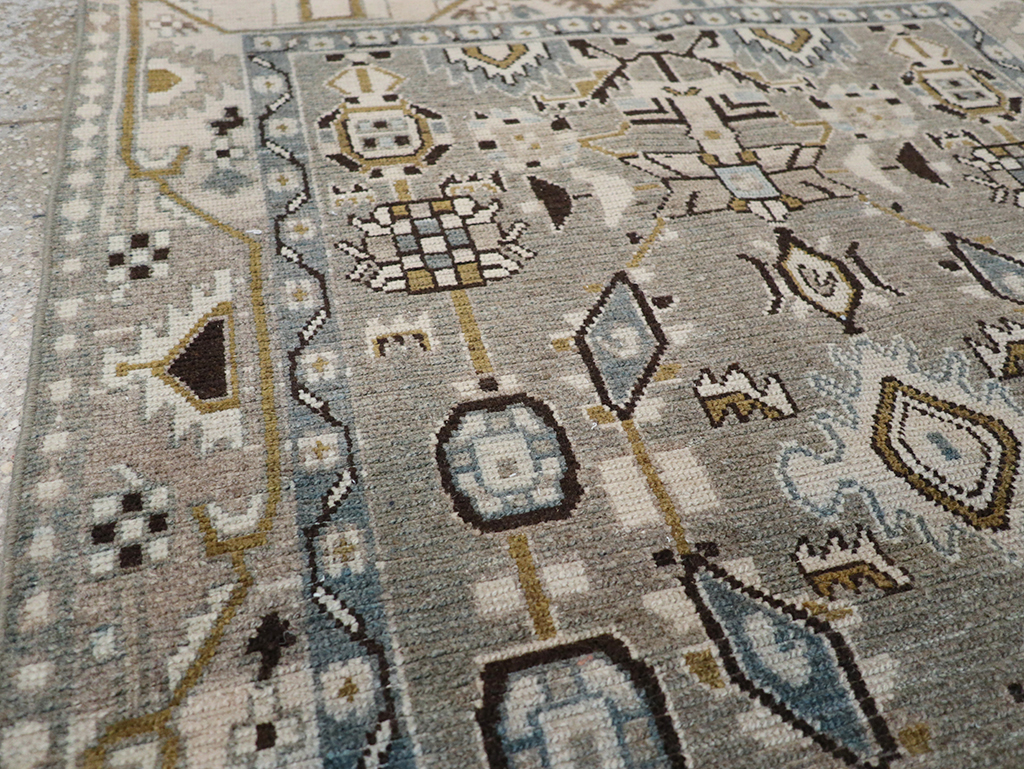 Vintage Persian Malayer Throw Rug, No.32841 - Staging