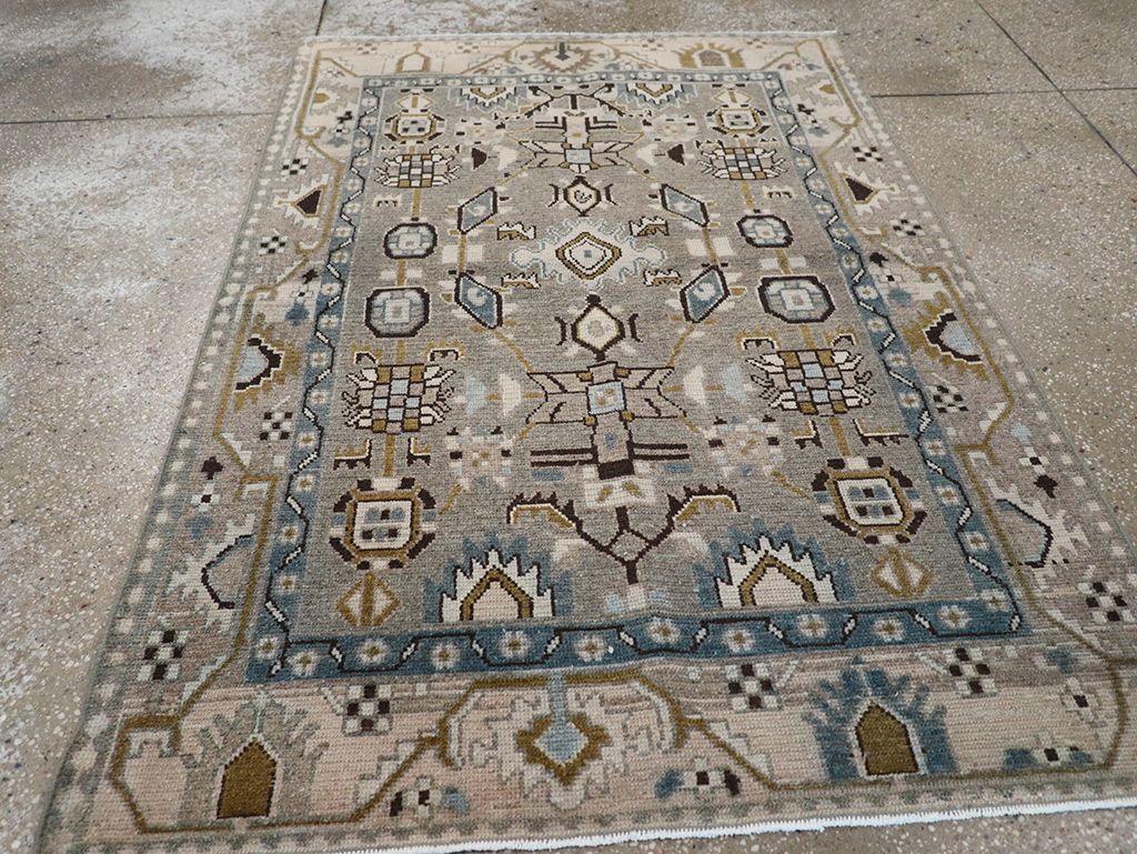 Vintage Persian Malayer Throw Rug, No.32841 - Staging