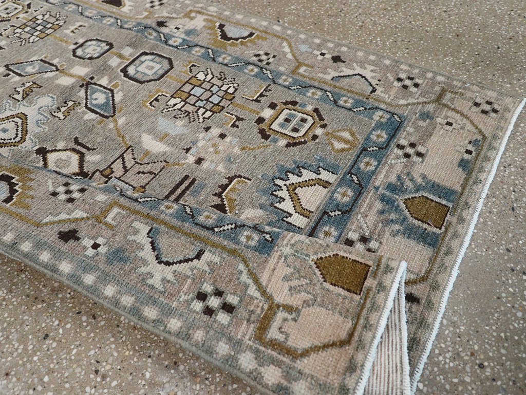 Vintage Persian Malayer Throw Rug, No.32841 - Staging