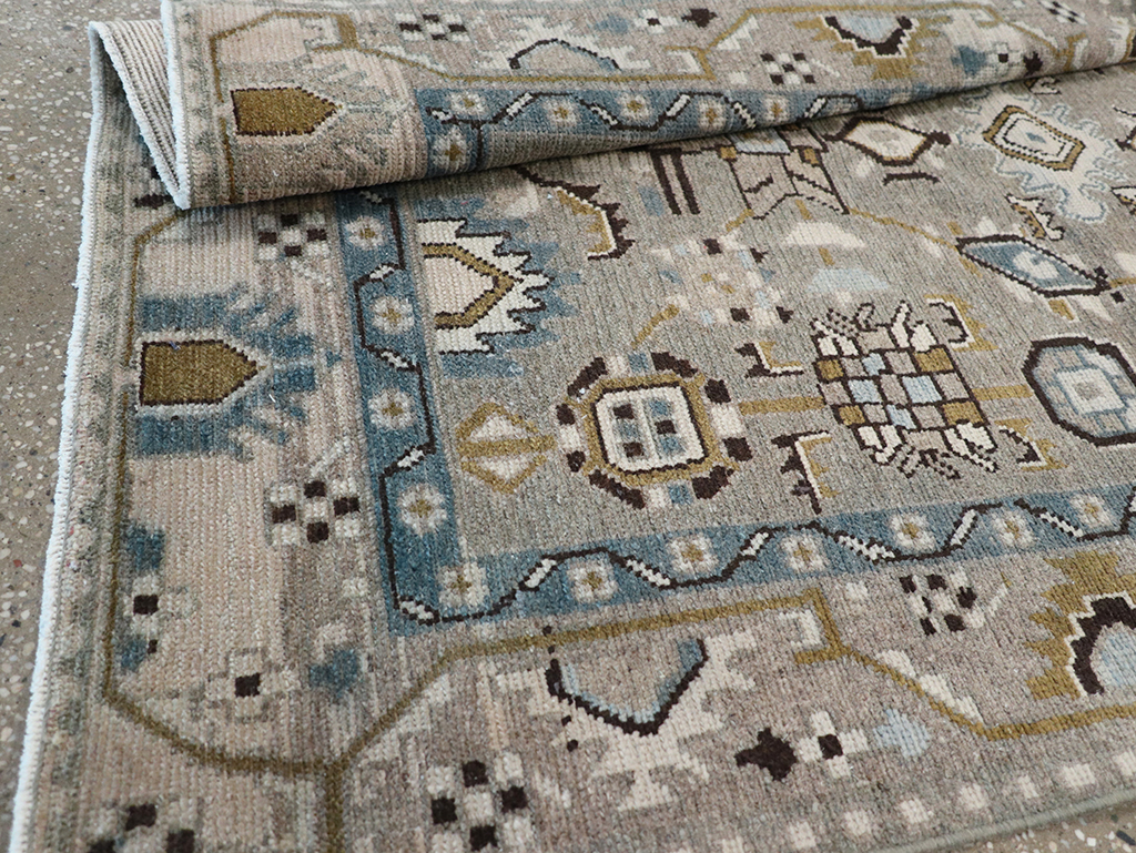 Vintage Persian Malayer Throw Rug, No.32841 - Staging