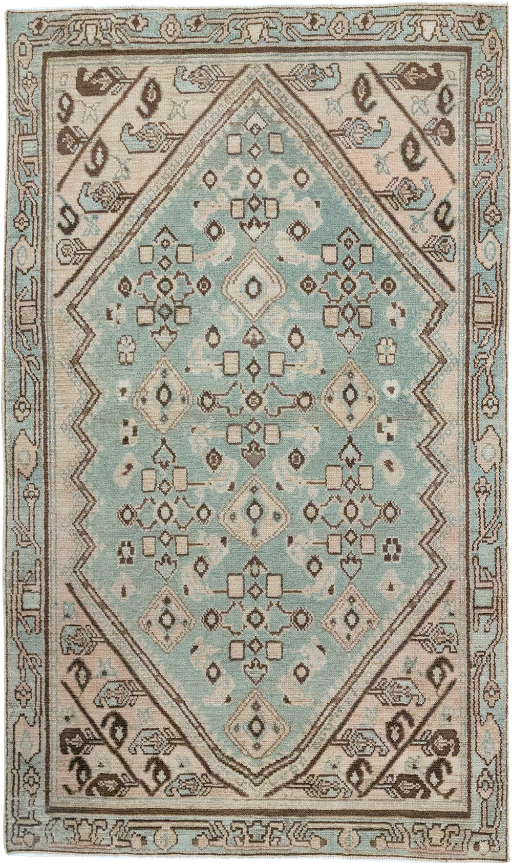 Vintage Persian Malayer Throw Rug, No.32842 - Staging