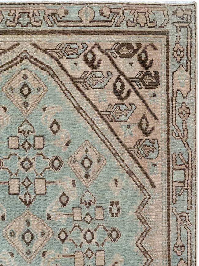 Vintage Persian Malayer Throw Rug, No.32842 - Staging