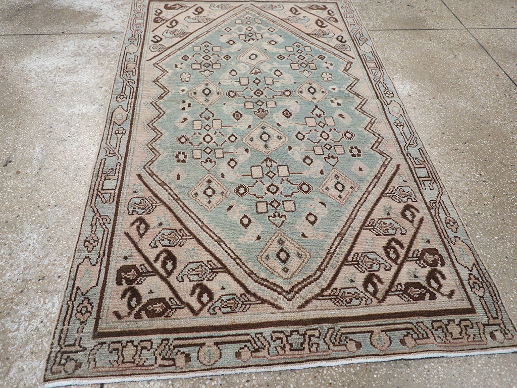 Vintage Persian Malayer Throw Rug, No.32842 - Staging