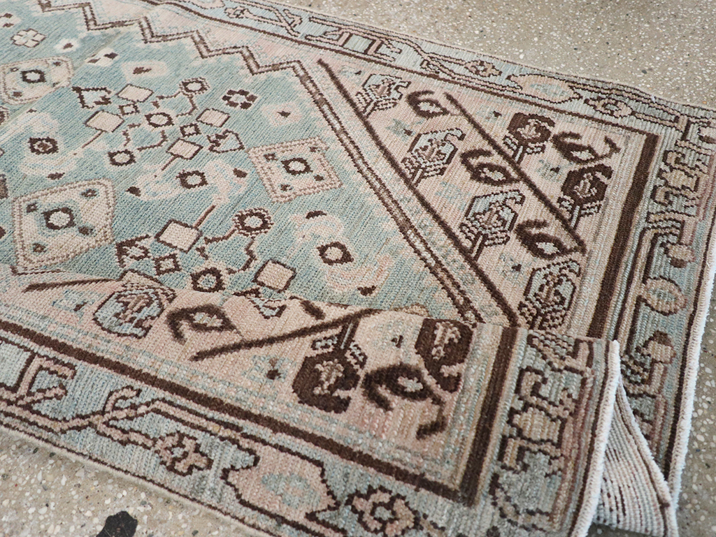 Vintage Persian Malayer Throw Rug, No.32842 - Staging