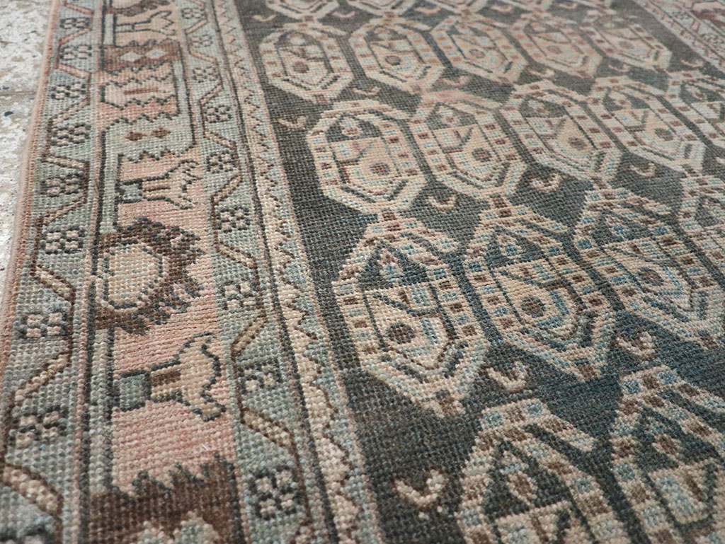 Vintage Persian Malayer Throw Rug, No.32843 - Staging