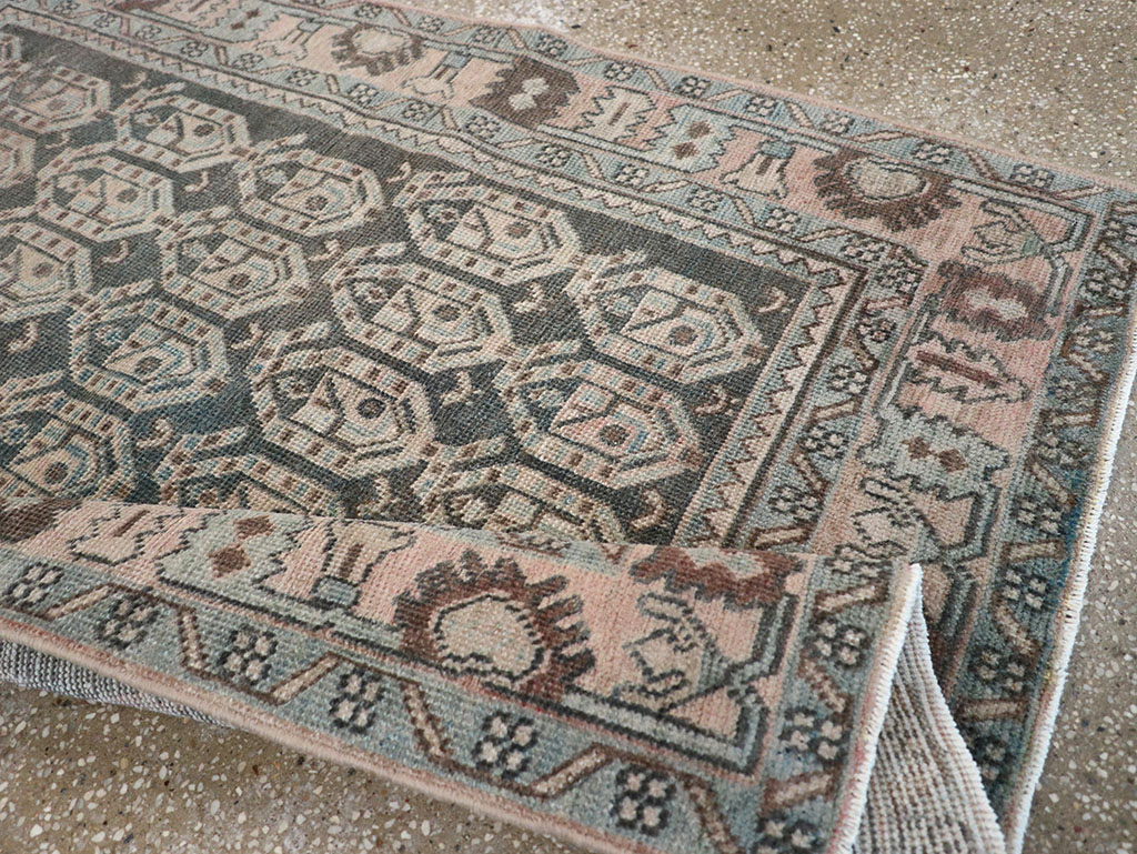 Vintage Persian Malayer Throw Rug, No.32843 - Staging