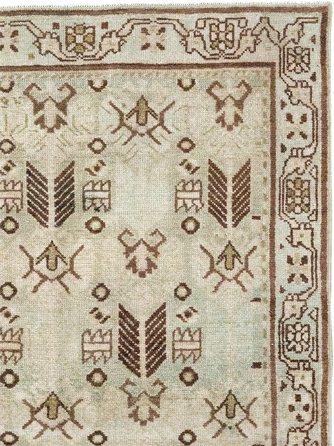 Vintage Persian Malayer Throw Rug, No.32844 - Staging